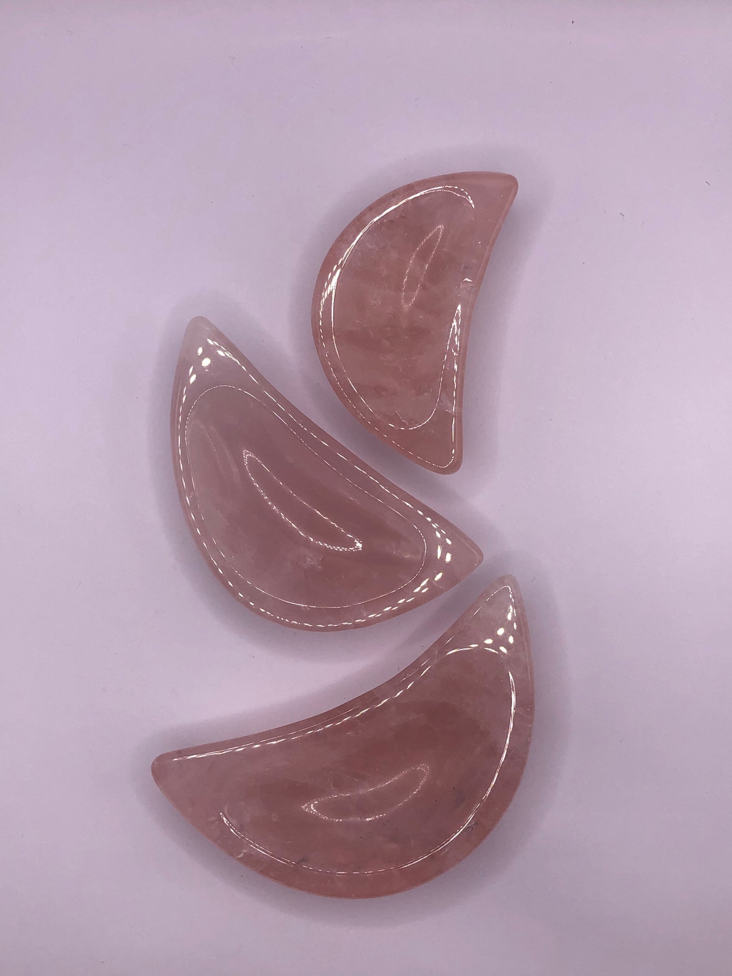 Rose Quartz Moon Shaped Bowl (ii)