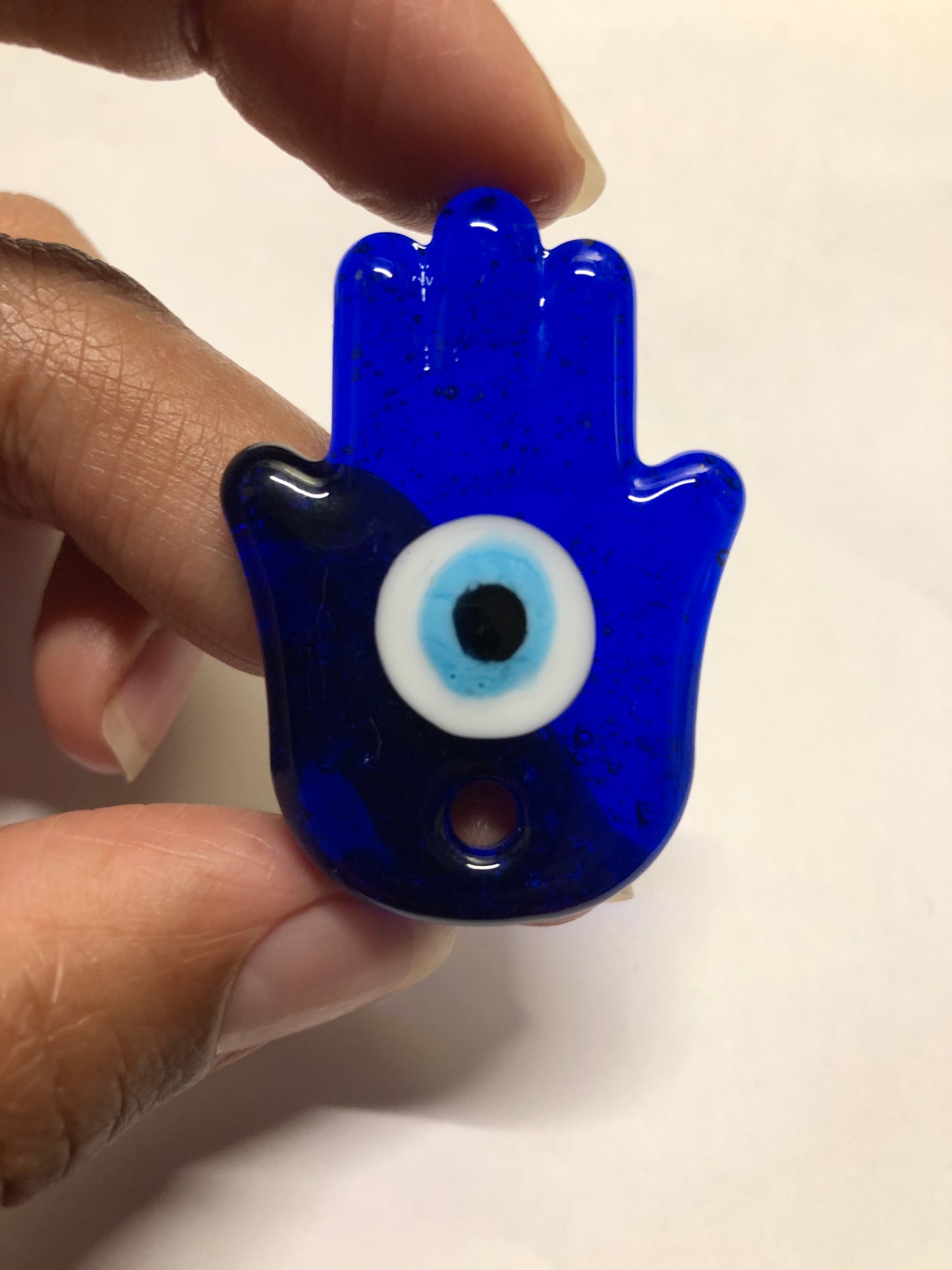 Hamsa Hand - Royal Blue Glass