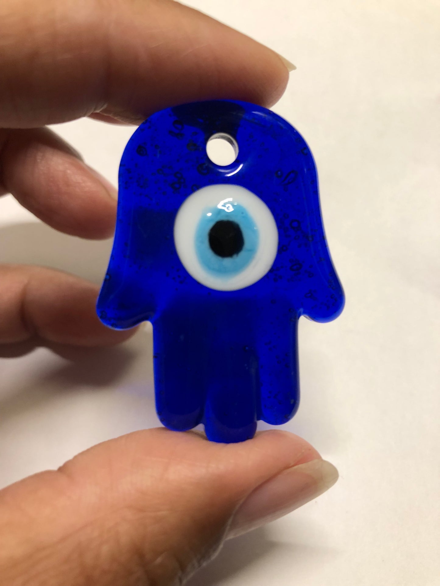 Hamsa Hand - Royal Blue Glass