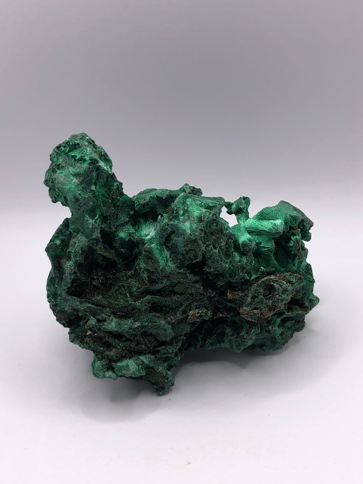 Malachite - Raw Fibrous Unpolished Cluster