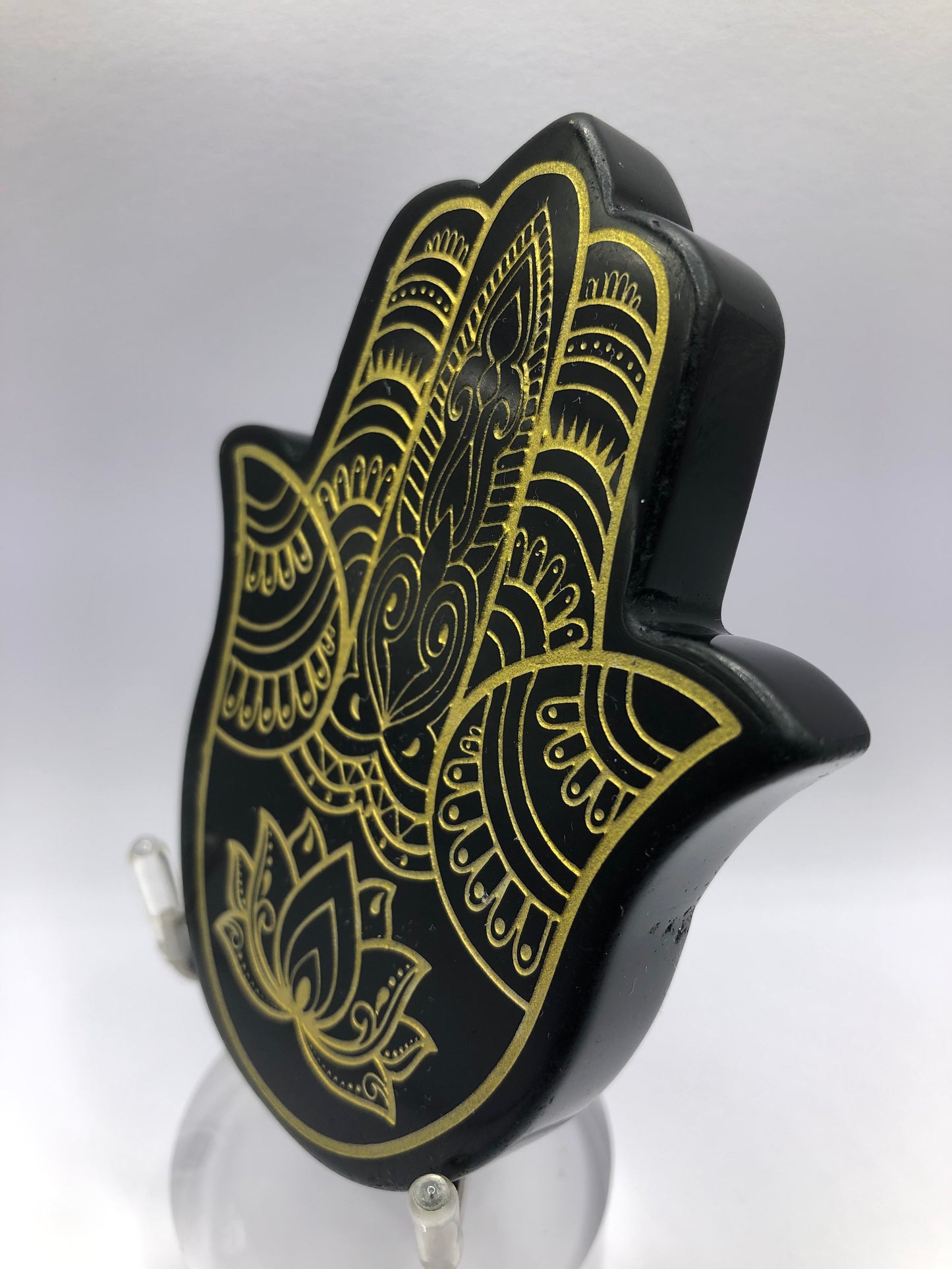 Hamsa Hand - Black Obsidian