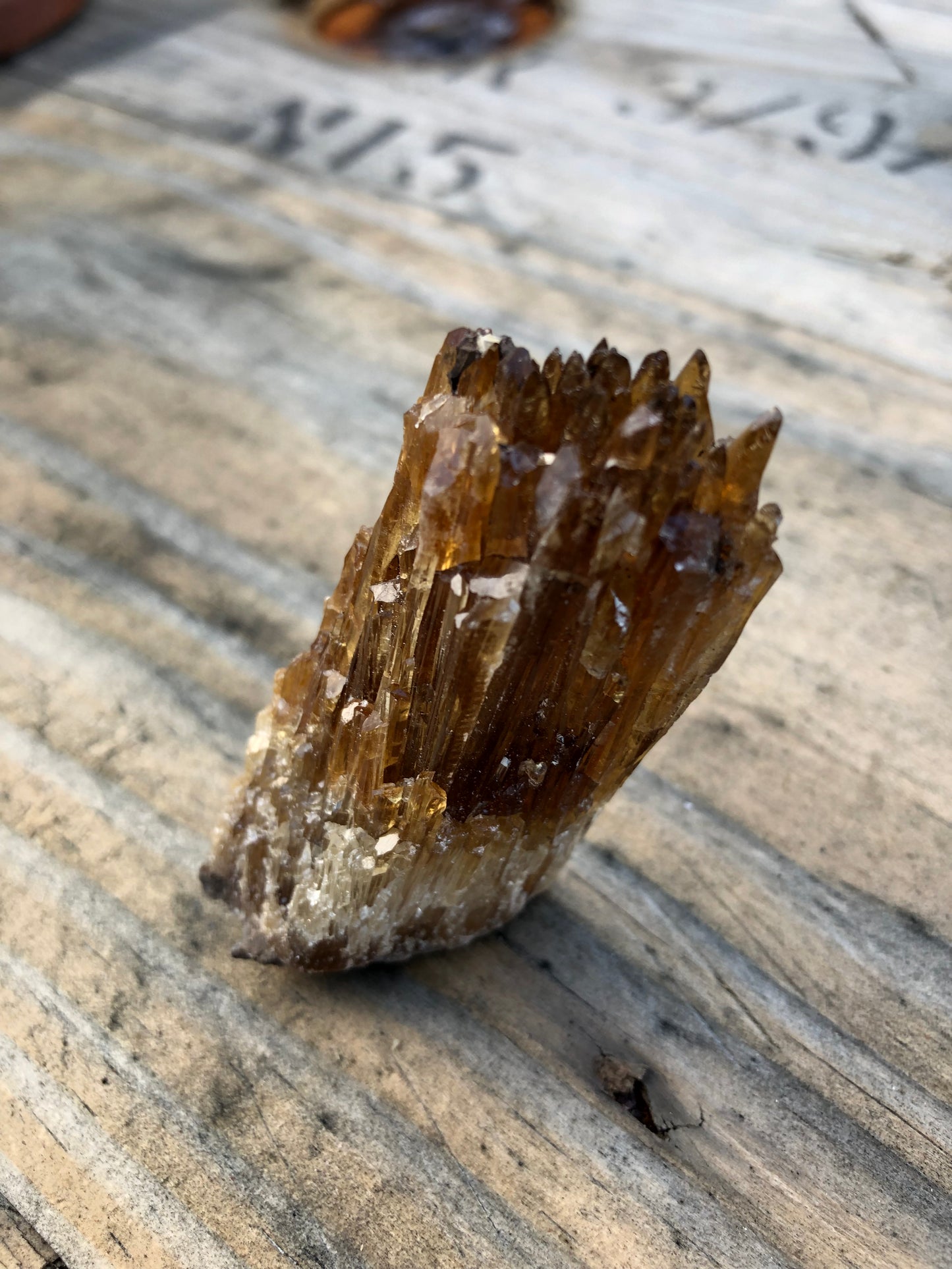 Amber Calcite Cluster