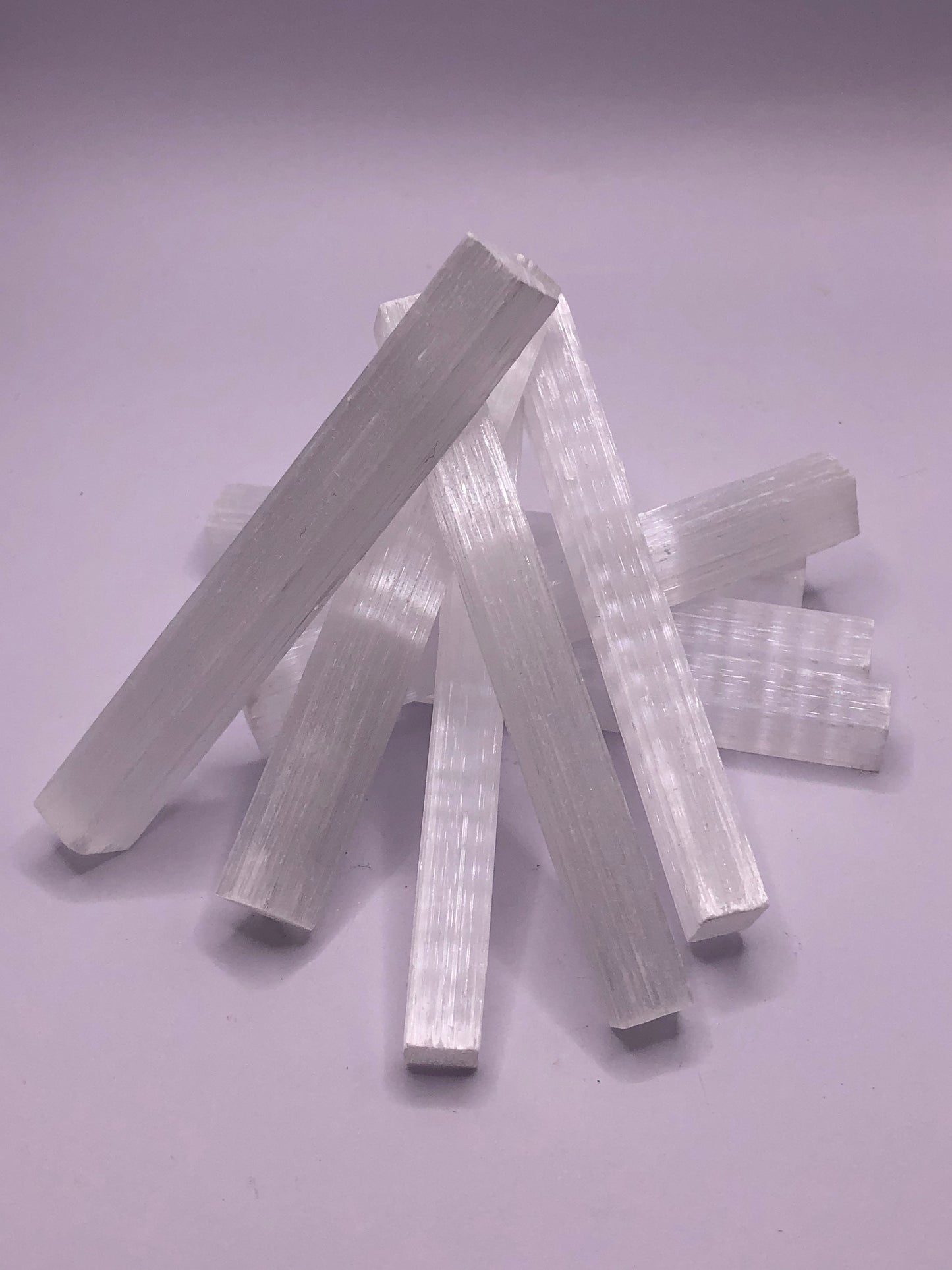 White Selenite - Raw Fibrous Miniature Stick