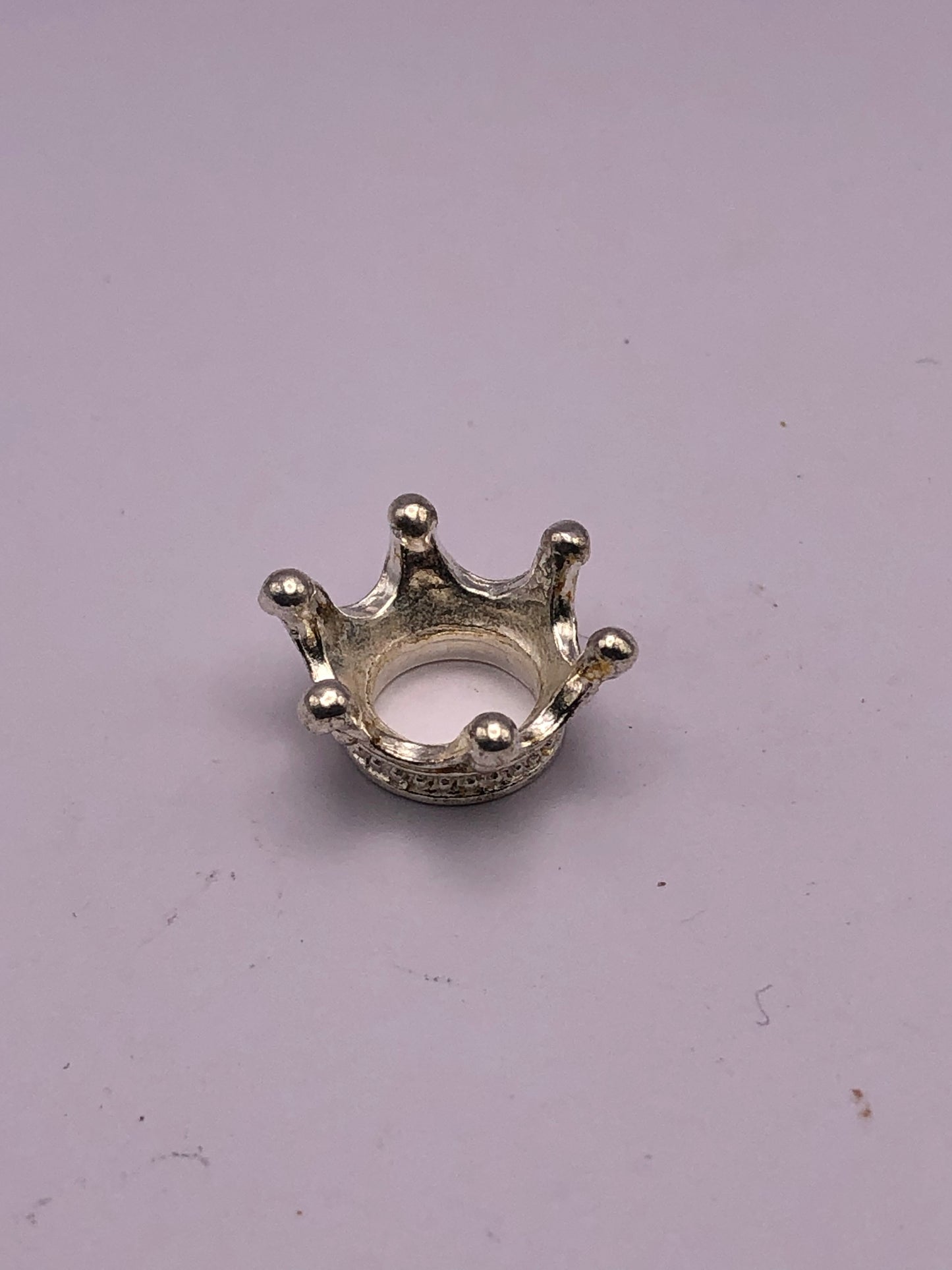 Silver Metal Crown Sphere Stand