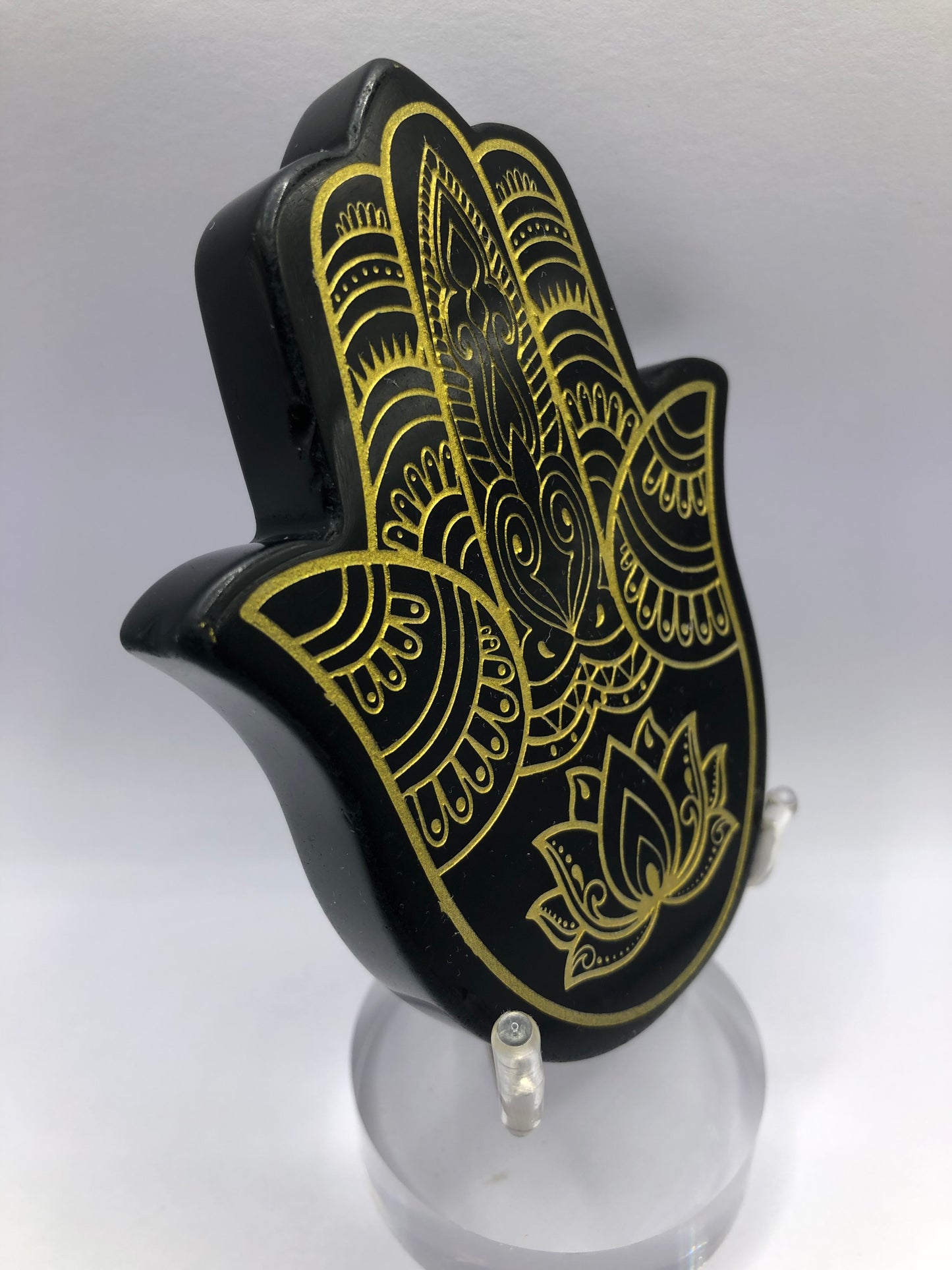 Hamsa Hand - Black Obsidian