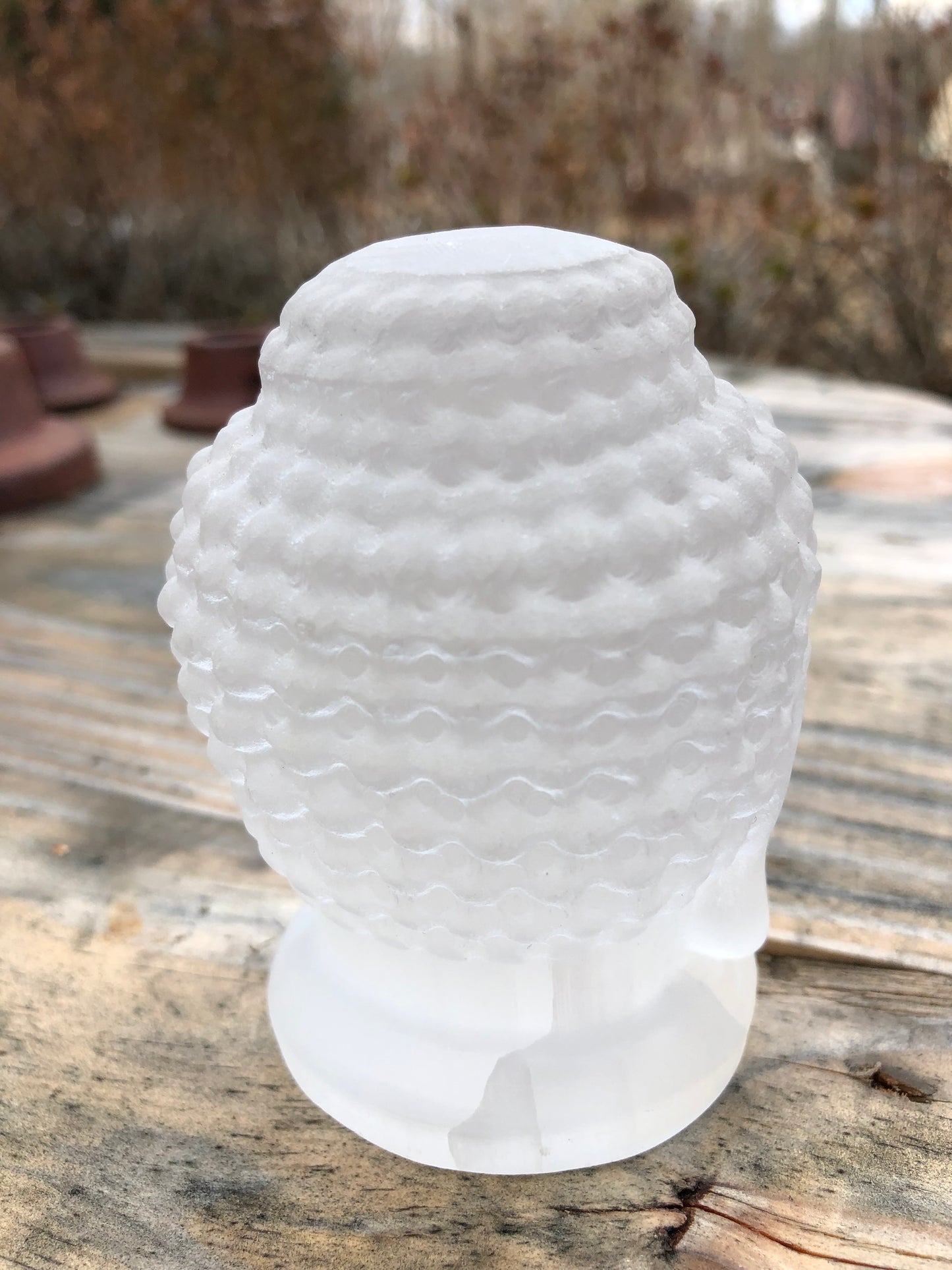 Selenite Buddha Head